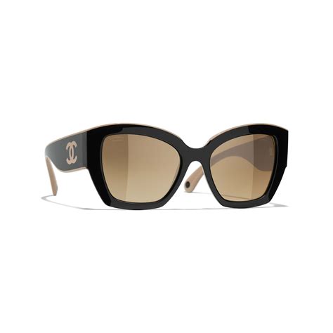 chanel butterfly sunglasses beige